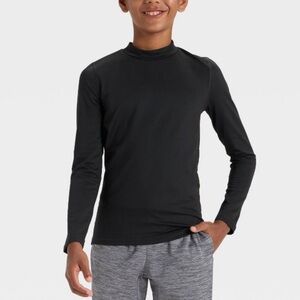 All in motion mock turtleneck cold weather long sleeve shirt black